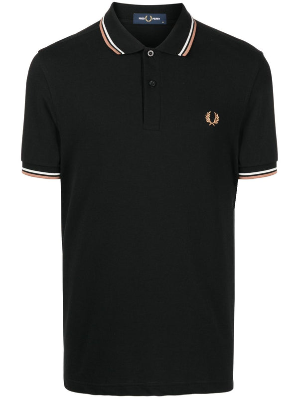 embroidered-logo polo shirt