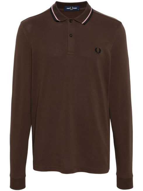 logo-embroidered cotton polo shirt