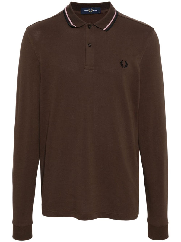 logo-embroidered cotton polo shirt