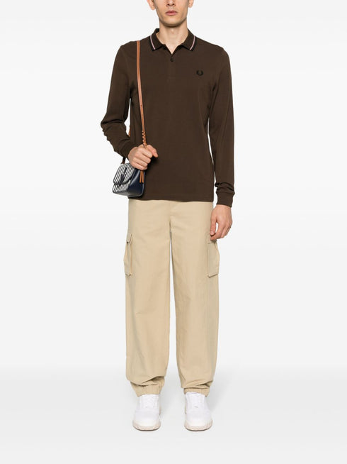 logo-embroidered cotton polo shirt