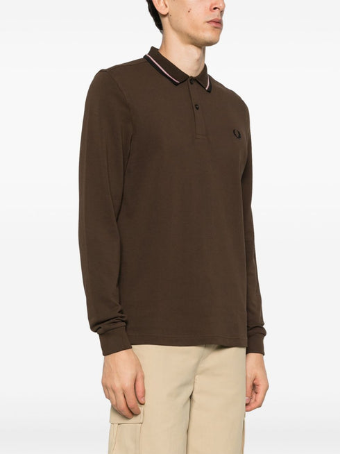 logo-embroidered cotton polo shirt