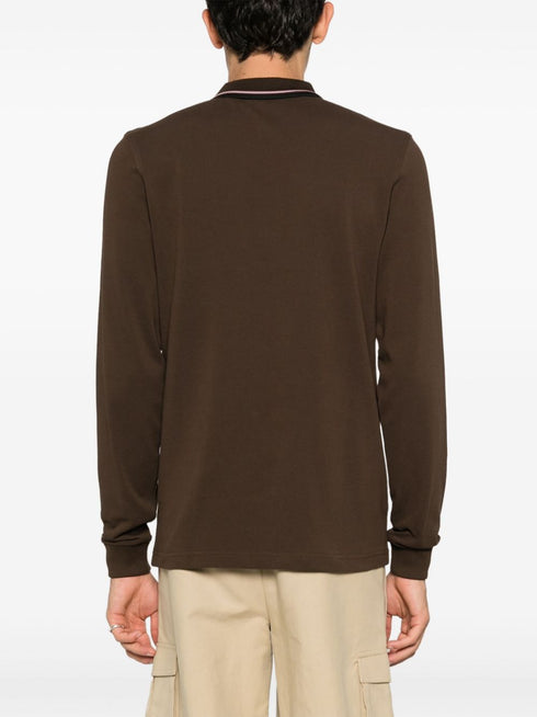 logo-embroidered cotton polo shirt