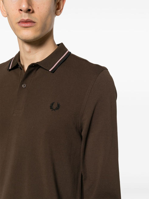 logo-embroidered cotton polo shirt