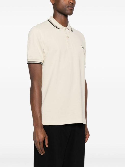 logo-embroidered cotton polo shirt