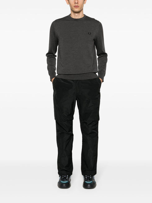 logo-embroidered mélange jumper