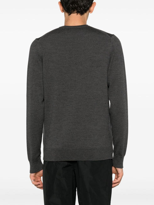 logo-embroidered mélange jumper