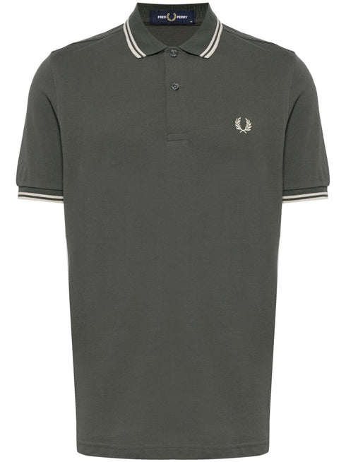 logo-embroidered cotton polo shirt