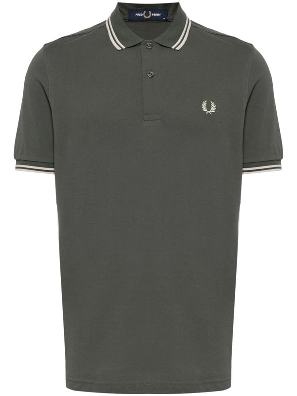logo-embroidered cotton polo shirt