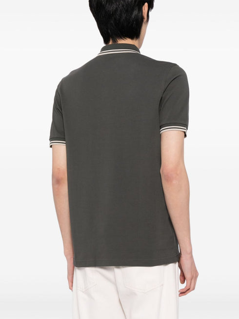 logo-embroidered cotton polo shirt