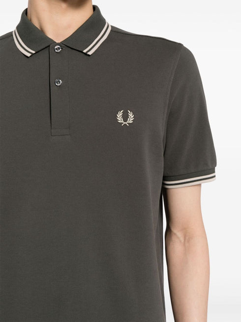 logo-embroidered cotton polo shirt