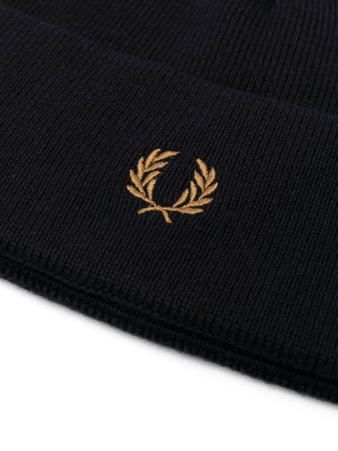embroidered-logo beanie hat