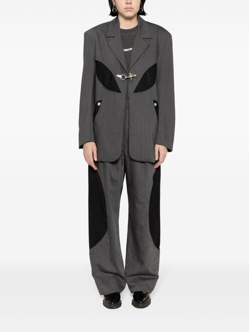 single-breasted virgin wool suit