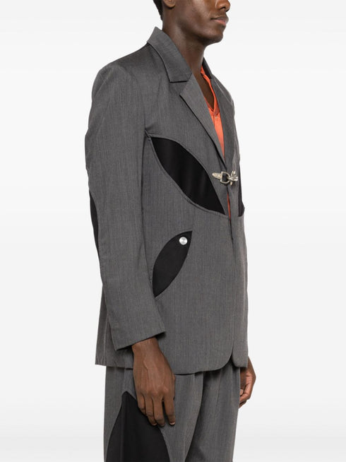 single-breasted virgin wool suit