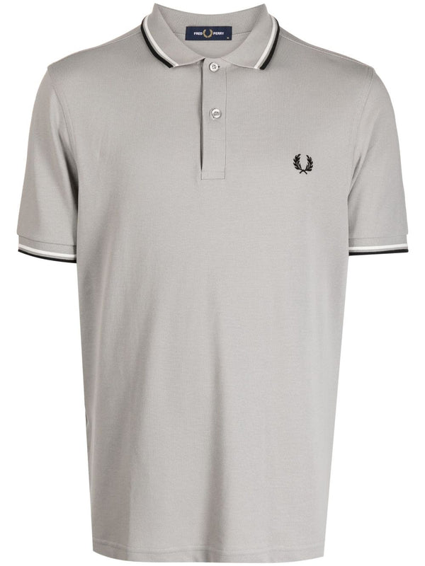 contrast-trim cotton polo shirt