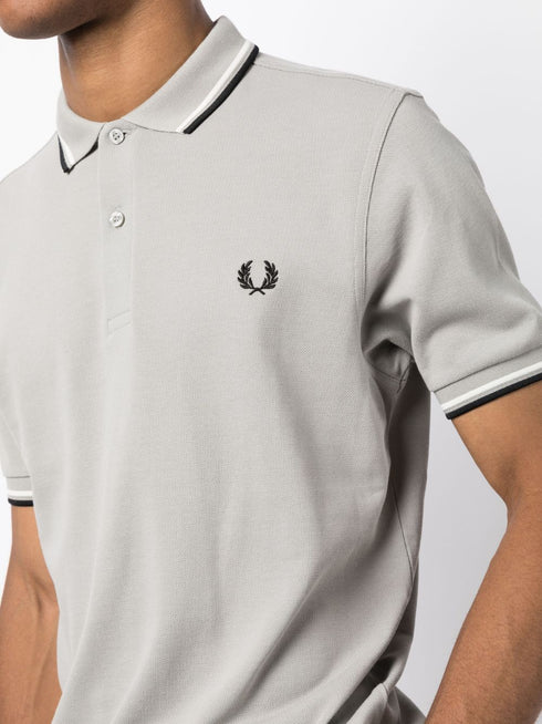 contrast-trim cotton polo shirt