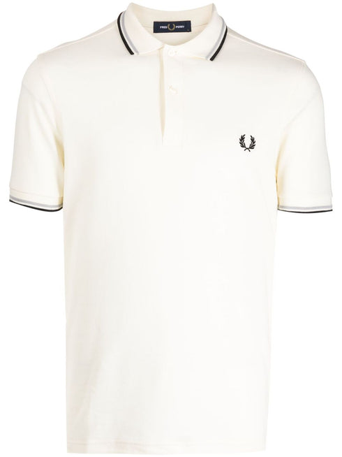 contrast-trim cotton polo shirt