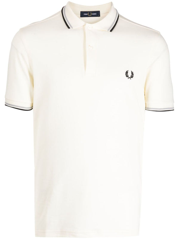 contrast-trim cotton polo shirt