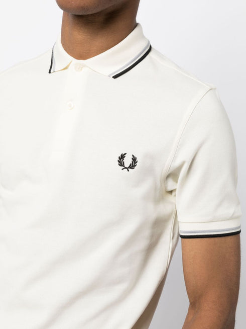 contrast-trim cotton polo shirt