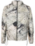 abstract-print hooded jacket