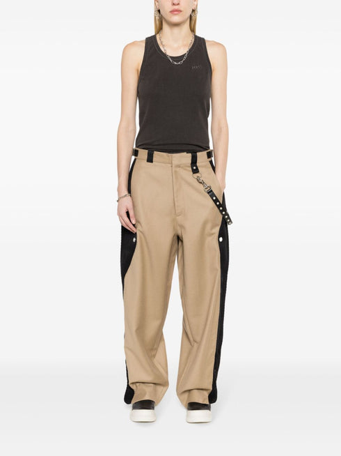 Waffle-effect cotton Tank Top