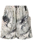 abstract-print drawstring shorts