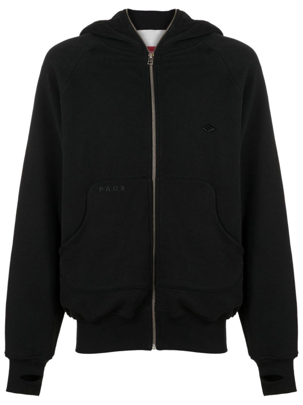 X-PHORA zip-up cotton hoodie