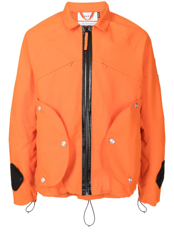 stud-detail shirt jacket