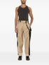 mesh-panelled wide-leg wool trousers