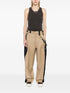 mesh-panelled wide-leg wool trousers