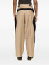 mesh-panelled wide-leg wool trousers