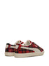 Suede VTG Harris Tweed "Frosted Ivory/Red" sneakers