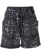 abstract-print drawstring shorts