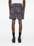 abstract-print drawstring shorts