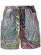 abstract-print drawstring short