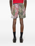 abstract-print drawstring short