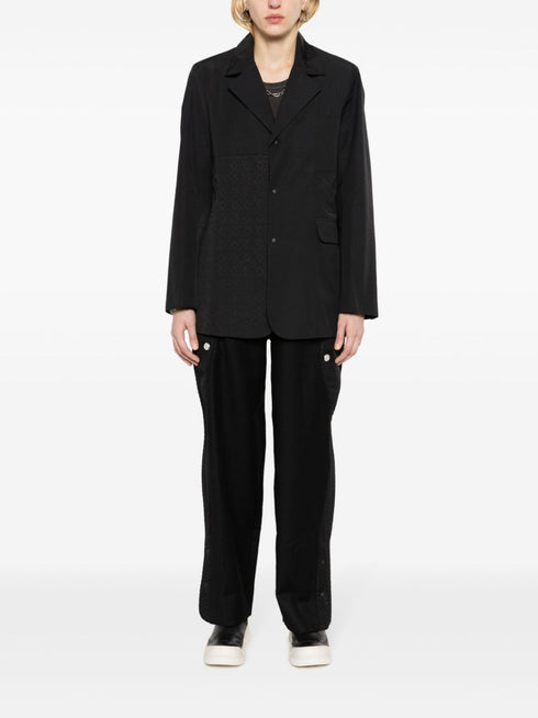 cut-out single-breasted blazer