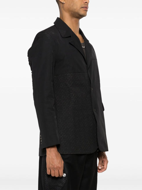 cut-out single-breasted blazer