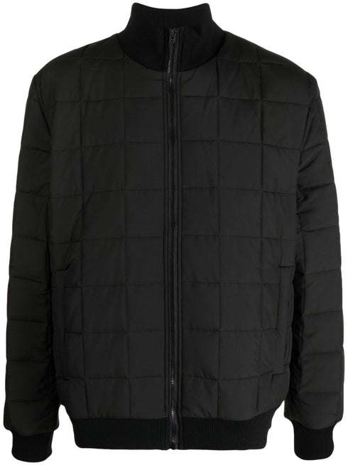 high-neck quilted jacket