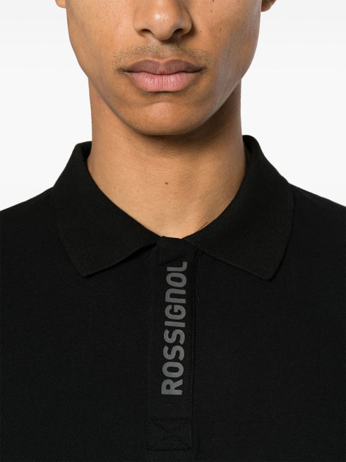 logo-tape polo shirt