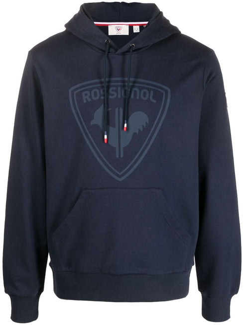 logo-print cotton hoodie