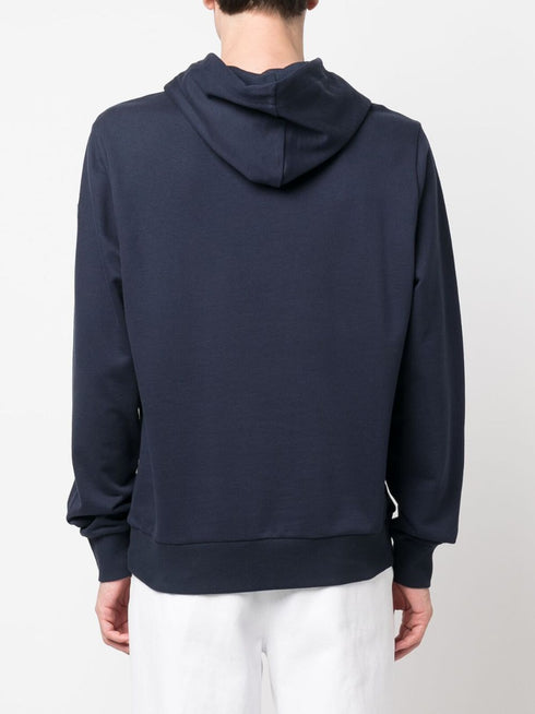 logo-print cotton hoodie