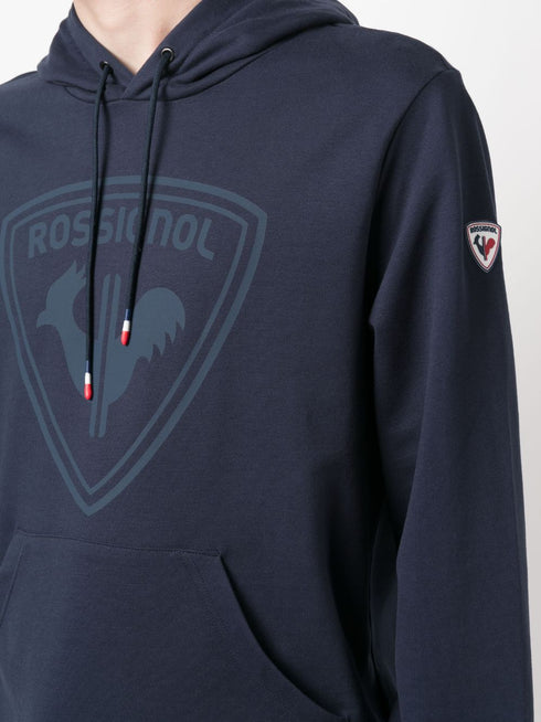 logo-print cotton hoodie