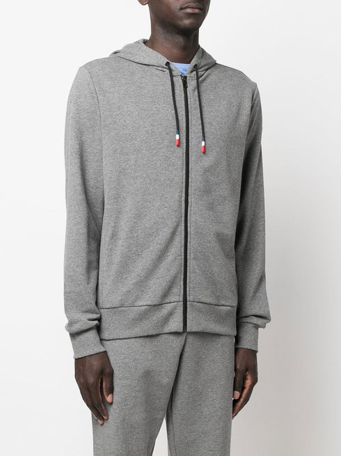 bluza z kapturem zapinana na zamek z nadrukowanym logo