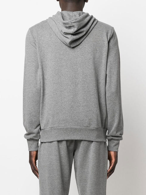 bluza z kapturem zapinana na zamek z nadrukowanym logo