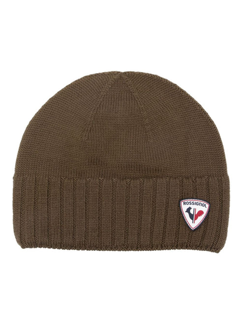 logo-patch wool beanie