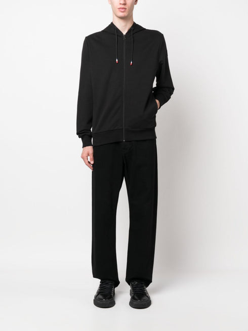 bluza z kapturem zapinana na zamek z nadrukowanym logo