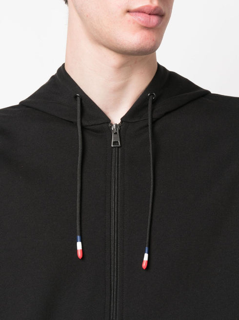 bluza z kapturem zapinana na zamek z nadrukowanym logo