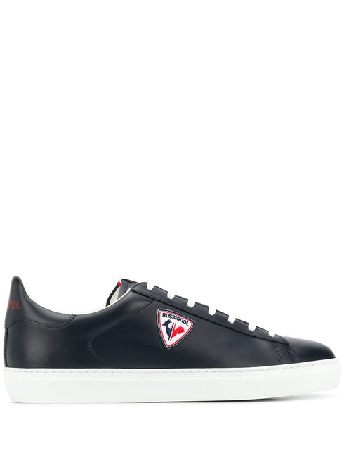 logo patch low top sneakers
