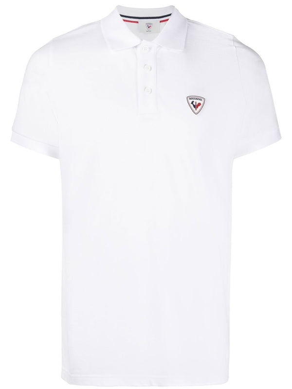logo-applique polo shirt