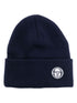 logo-patch ribbed-knit beanie